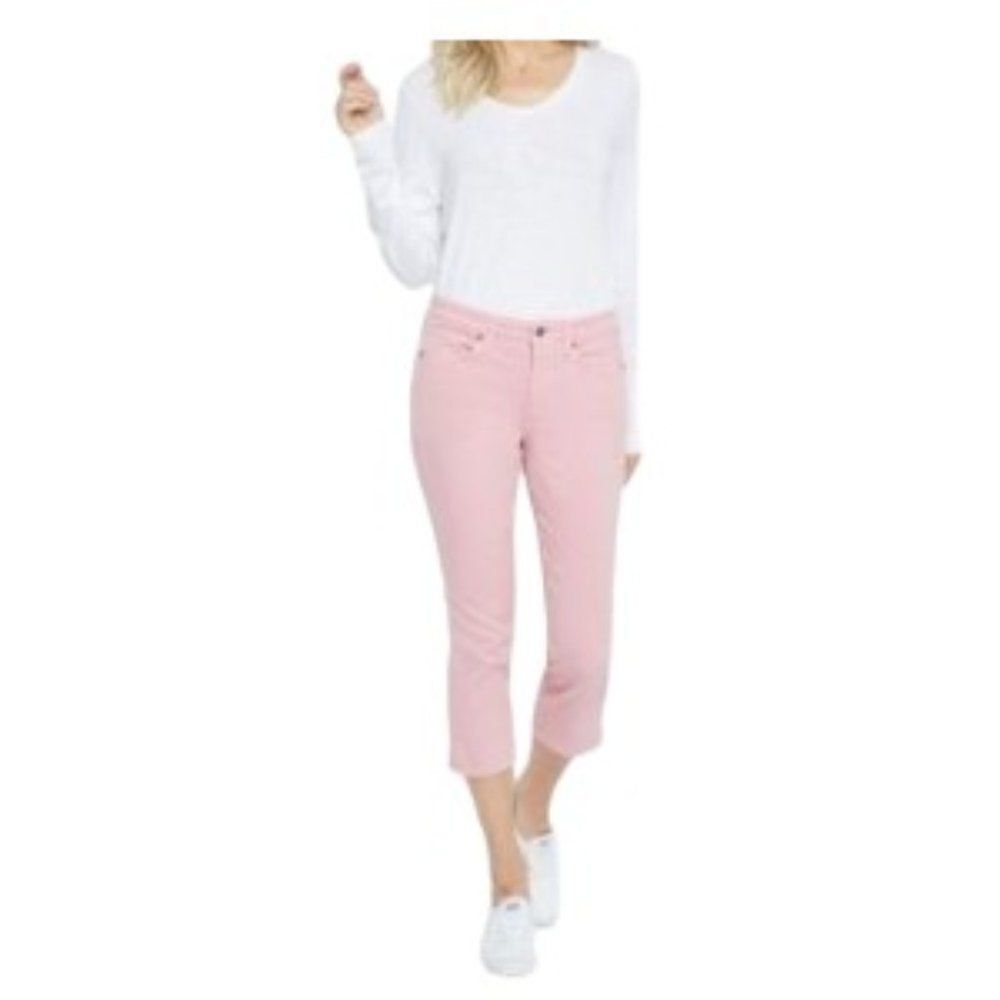 NYDJ Skinny Capri Side-Vent Jeans Coquette 14 NWT